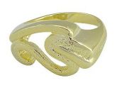Anel folheado a ouro com a parte frontal em forma de cobra